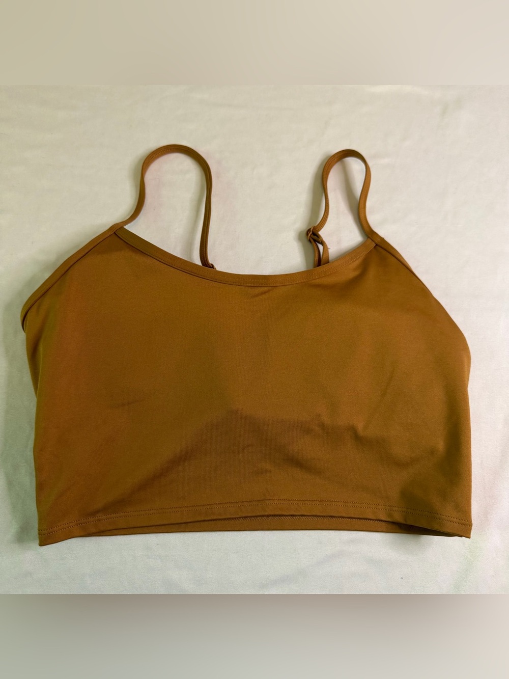 PINK Active Brown Strappy Sports Bra Size M Criss Cross Back‎